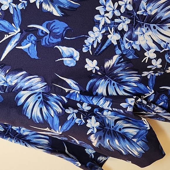 Polo Ralph Lauren Mens Classic Blue Floral-Print Cotton Shirt L - Picture 16 of 16